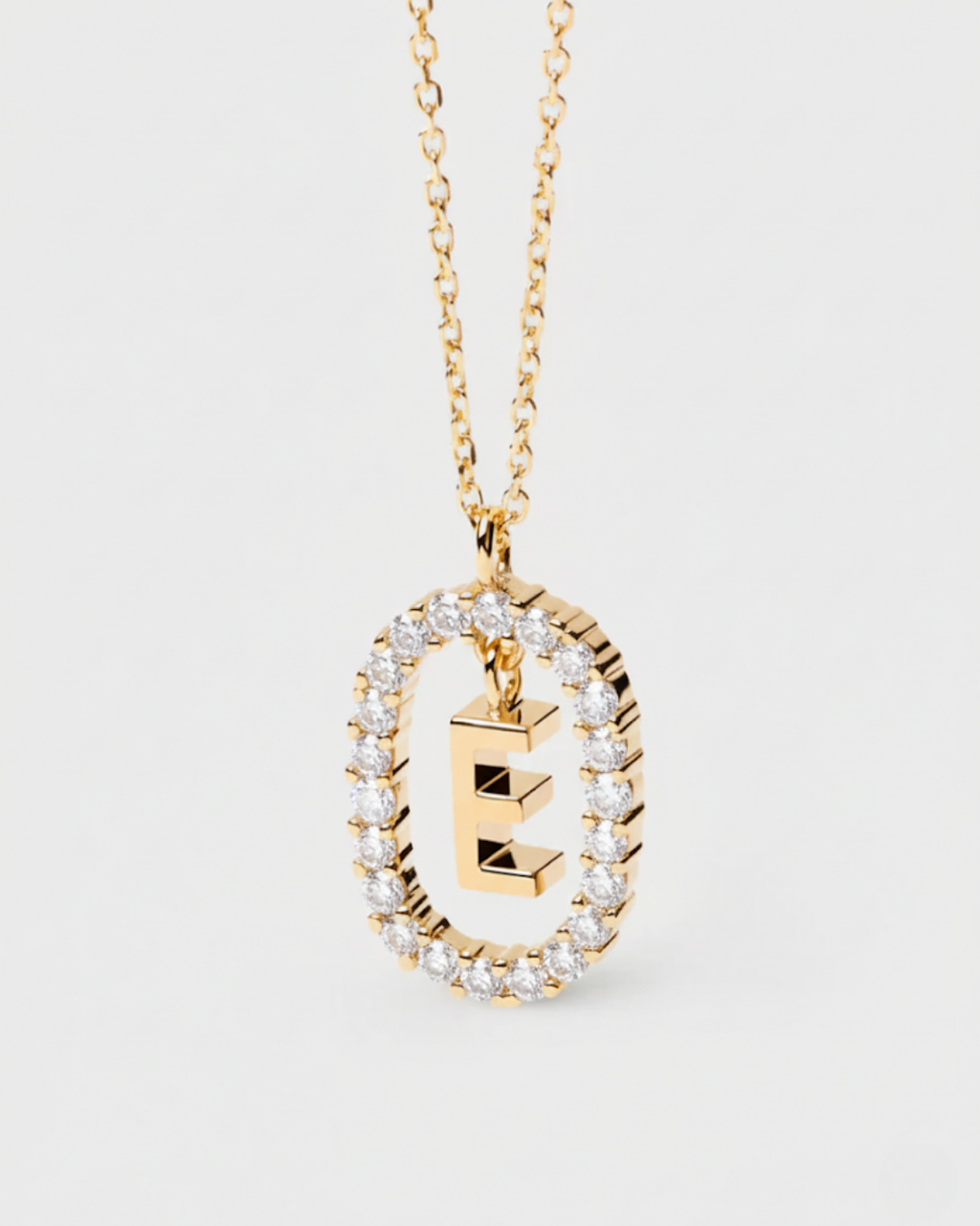 14 Ayar Taşlı Harf Kolye
