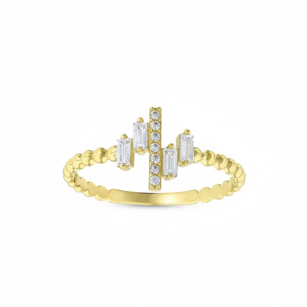 Baget Taşlı Altın Yüzük